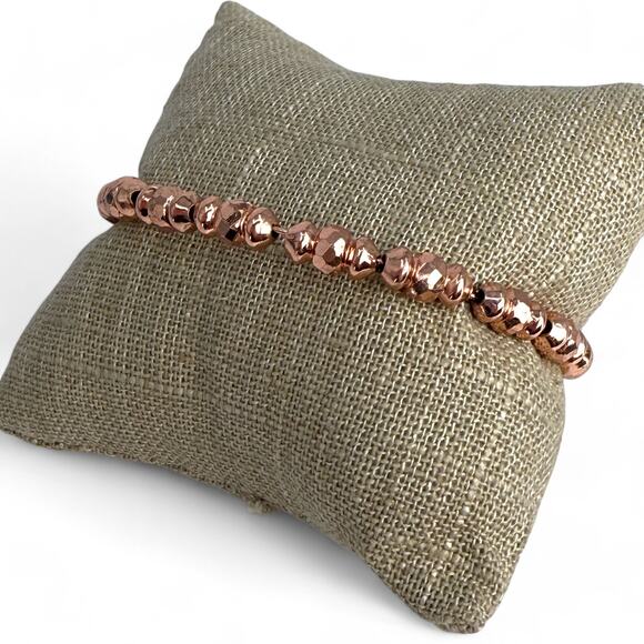 Alex and Ani Rose Gold Joy Beaded Bangle Bracelet - Picture 5 of 5